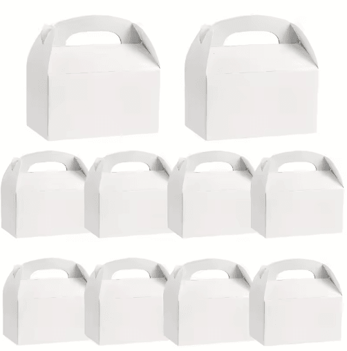 Party Favor Gift Boxes with Handles (10-Pack) – Handheld Cake & Gift Packaging for Special Occasions
