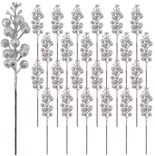 10-Piece Artificial Berry Bouquet – Festive Christmas Accents for Holiday Decor