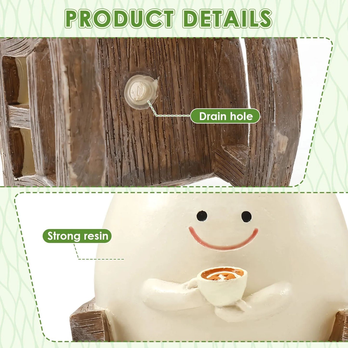 Rocking Chair Smile Face Planter