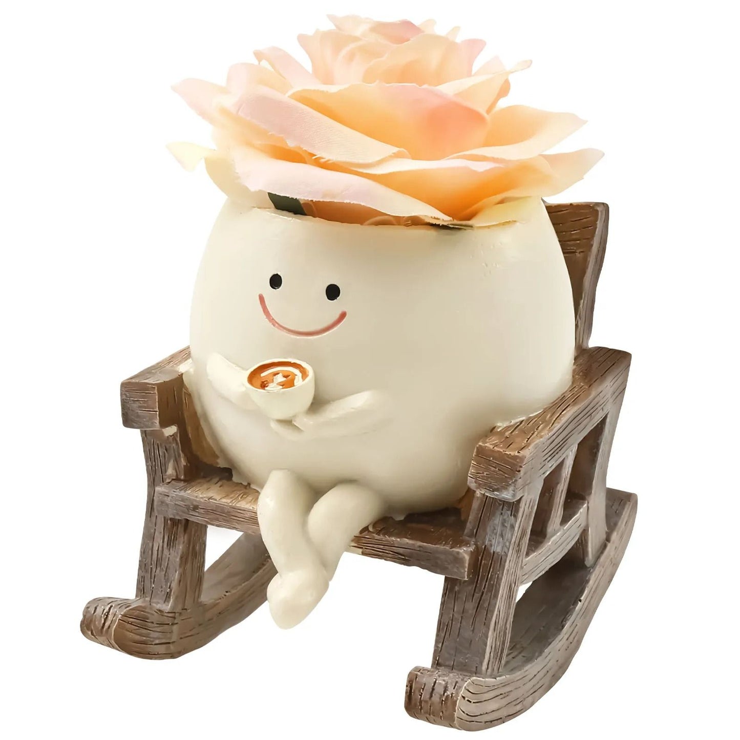 Rocking Chair Smile Face Planter