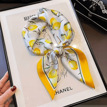 Lemon Pattern Lemon Pattern Silk Scarf Lightweight Square Scarf for Women Fashion Neck, Headband and Elegant Daily Wear