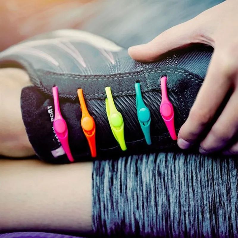 12-Pack No Tie Shoelaces Stretch Silicone Laces for Sneakers (Adults & Kids)