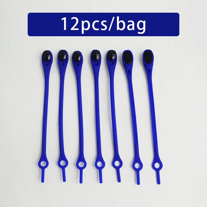 12-Pack No Tie Shoelaces Stretch Silicone Laces for Sneakers (Adults & Kids)