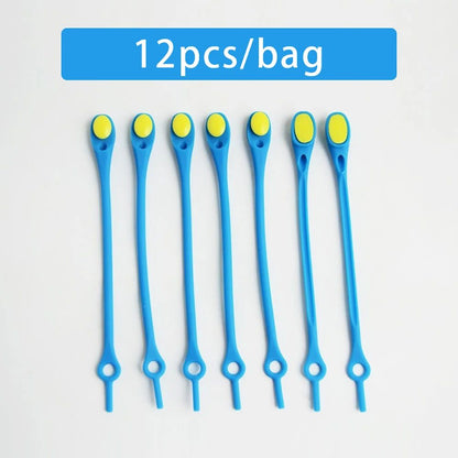 12-Pack No Tie Shoelaces Stretch Silicone Laces for Sneakers (Adults & Kids)