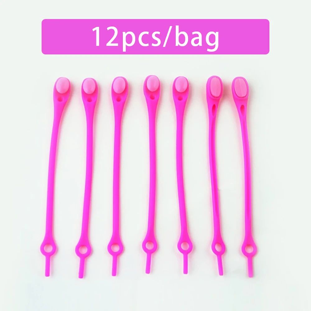 12-Pack No Tie Shoelaces Stretch Silicone Laces for Sneakers (Adults & Kids)