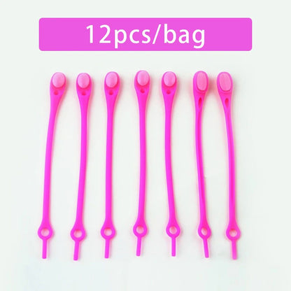12-Pack No Tie Shoelaces Stretch Silicone Laces for Sneakers (Adults & Kids)
