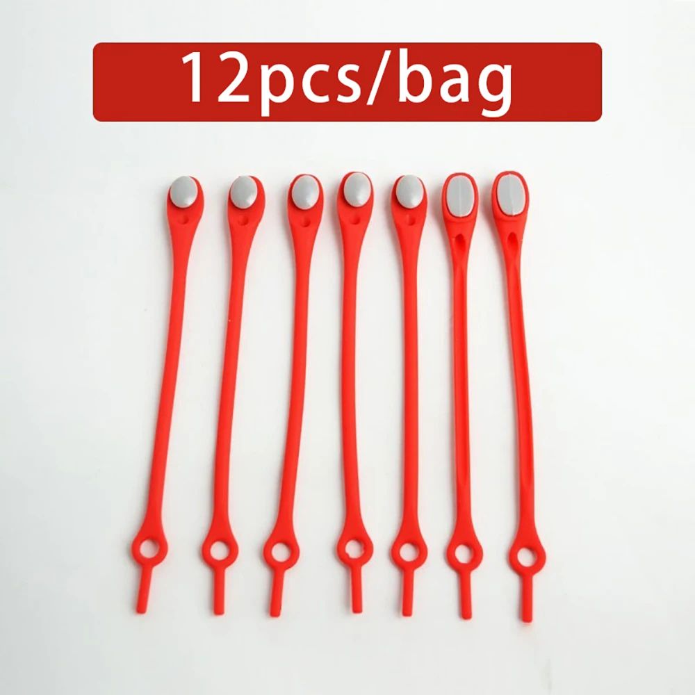 12-Pack No Tie Shoelaces Stretch Silicone Laces for Sneakers (Adults & Kids)