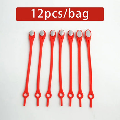 12-Pack No Tie Shoelaces Stretch Silicone Laces for Sneakers (Adults & Kids)