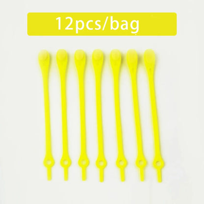 12-Pack No Tie Shoelaces Stretch Silicone Laces for Sneakers (Adults & Kids)