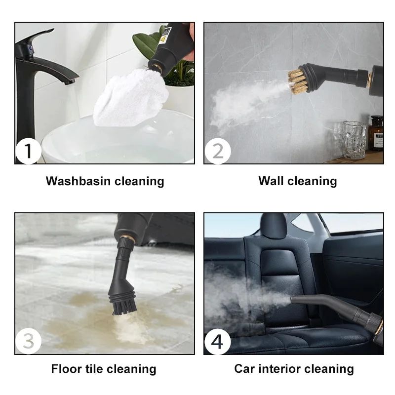 2500W high pressure steam cleaner Handheld Deep-Clean Steamer for Kitchen, Car & AC