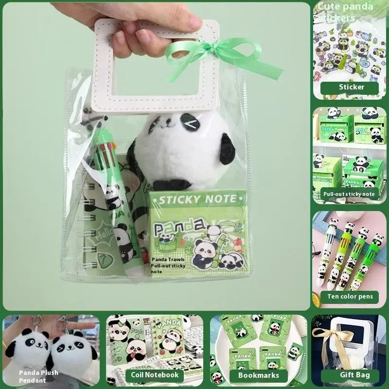 Kawaii Capybara Stationery Gift Set | Handbag Edition with Plush Pendants & Notebook