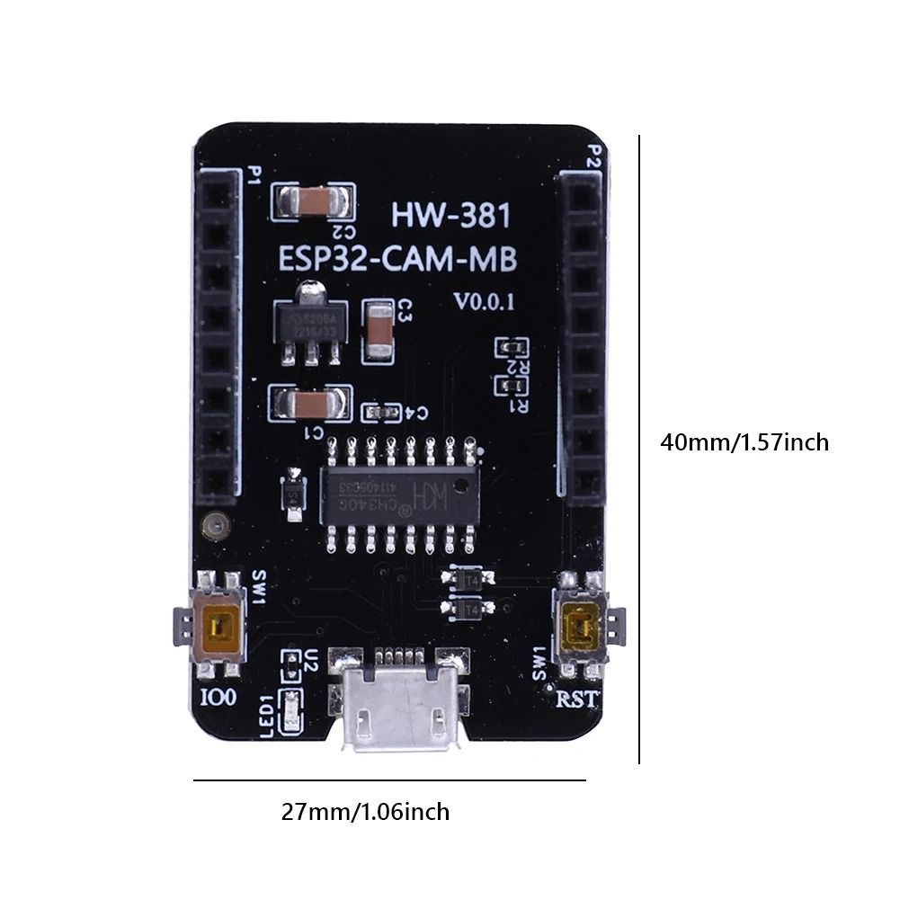 ESP32 CAM Camera Module with USB Downloader WiFi Bluetooth Development Board