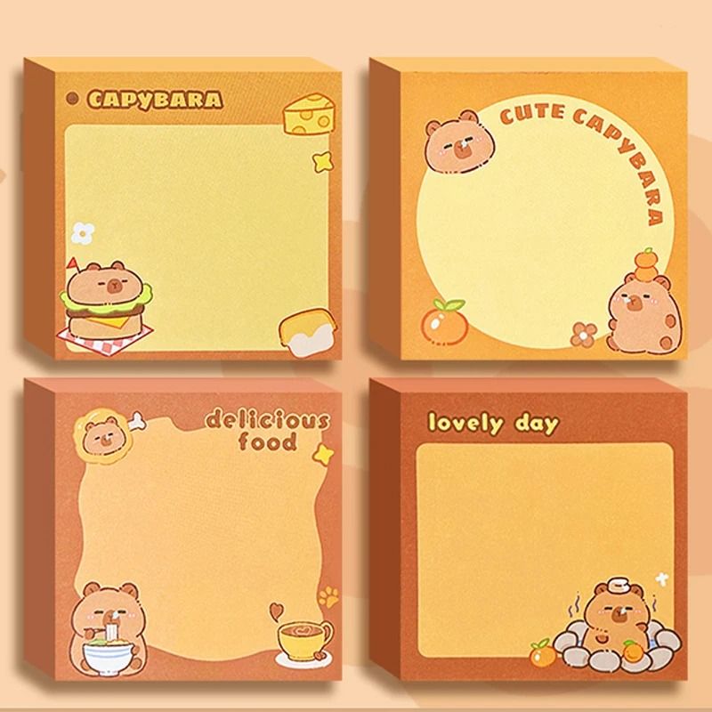 Kawaii Capybara Memo Pad & Sticker Set | 200PCS Creative School & Office Supplies
