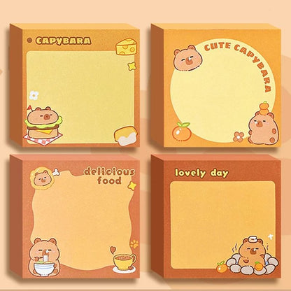 Kawaii Capybara Memo Pad & Sticker Set | 200PCS Creative School & Office Supplies