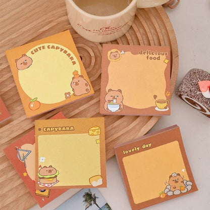 Kawaii Capybara Memo Pad & Sticker Set | 200PCS Creative School & Office Supplies