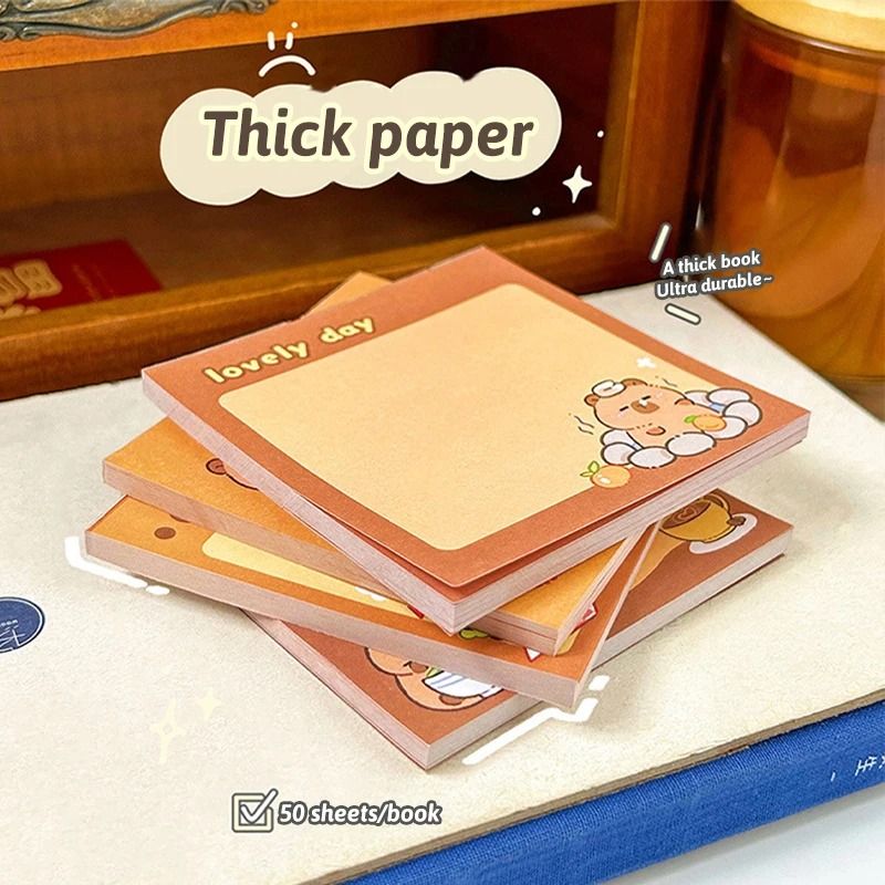 Kawaii Capybara Memo Pad & Sticker Set | 200PCS Creative School & Office Supplies