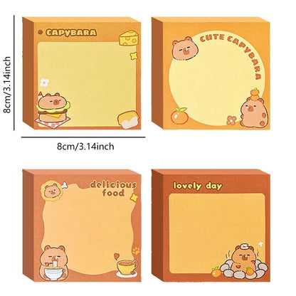 Kawaii Capybara Memo Pad & Sticker Set | 200PCS Creative School & Office Supplies