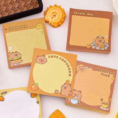 Kawaii Capybara Memo Pad & Sticker Set | 200PCS Creative School & Office Supplies