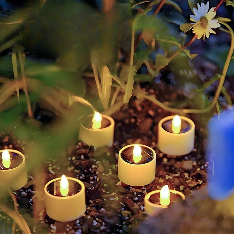 Solar Powered Candle Light, Outdoor Waterproof Flame less, Garden Lawn Table Decor for Party, Home, Valentine's Day