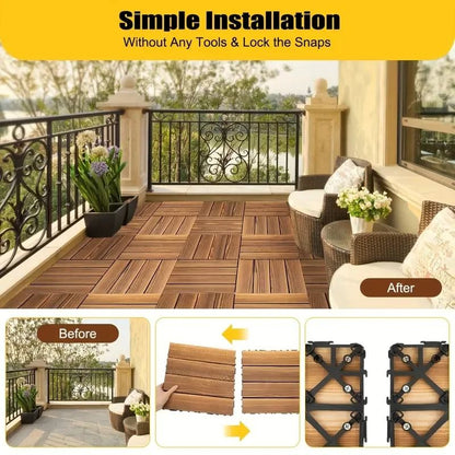 Professional Splicing Solid Wood Interconnected Floor Tiles