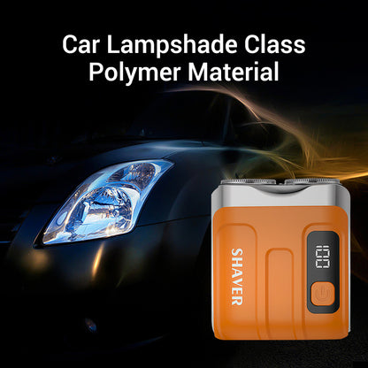 Powerful Rechargeable Electric Smart Shaver for Men, Mini Dual Blade with Digital Display, Household & Car Use