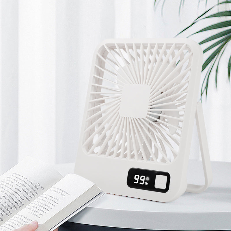 Mini Desk Fan, USB Rechargeable Portable, 2000mAh Ultra Quiet, 5 Speed, Strong Airflow Cooling Fan for Offices