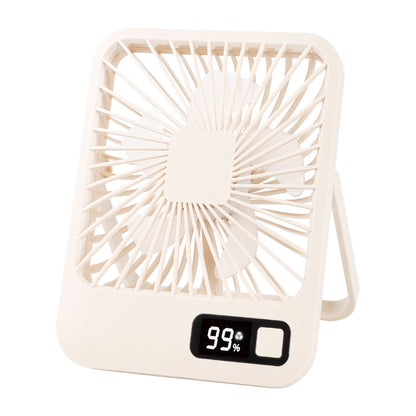 Mini Desk Fan, USB Rechargeable Portable, 2000mAh Ultra Quiet, 5 Speed, Strong Airflow Cooling Fan for Offices