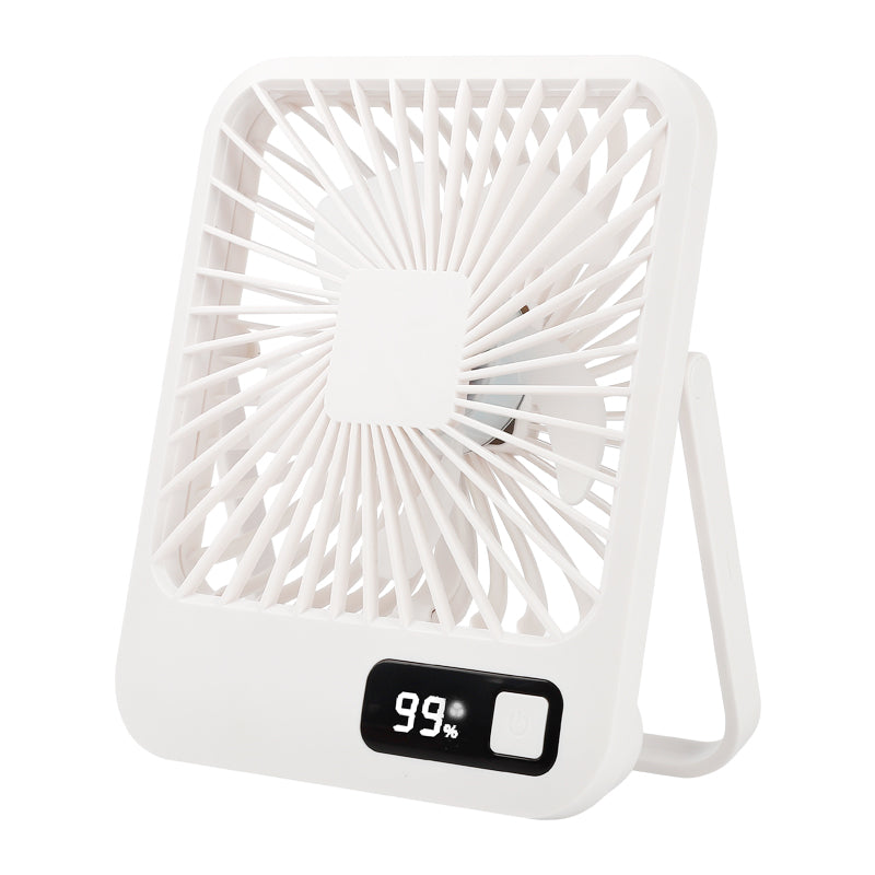 Mini Desk Fan, USB Rechargeable Portable, 2000mAh Ultra Quiet, 5 Speed, Strong Airflow Cooling Fan for Offices