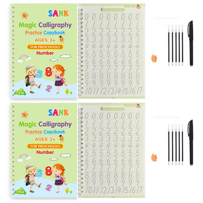 Reusable Magic Writing Practice Copybook Set for Kids
