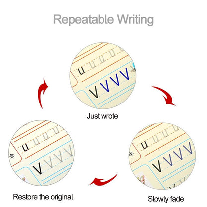 Reusable Magic Writing Practice Copybook Set for Kids