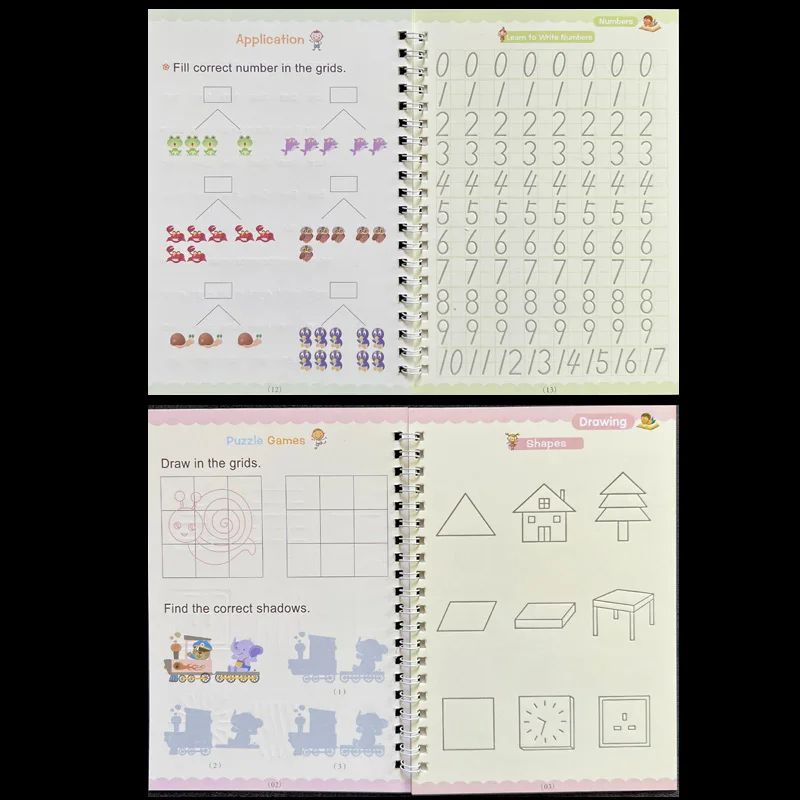 Reusable Magic Writing Practice Copybook Set for Kids
