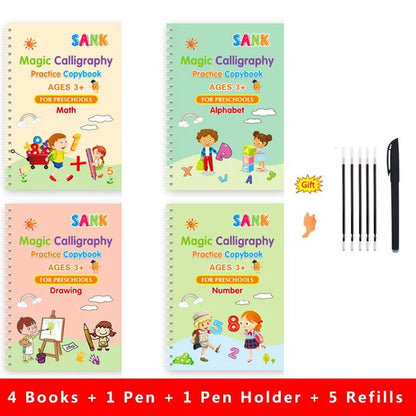 Reusable Magic Writing Practice Copybook Set for Kids