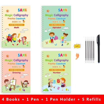 Reusable Magic Writing Practice Copybook Set for Kids