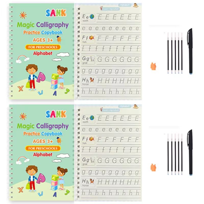 Reusable Magic Writing Practice Copybook Set for Kids