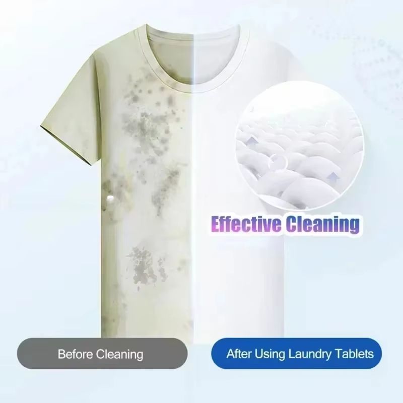 60-Piece Concentrated Laundry Detergent Tablets for Powerful Cleaning