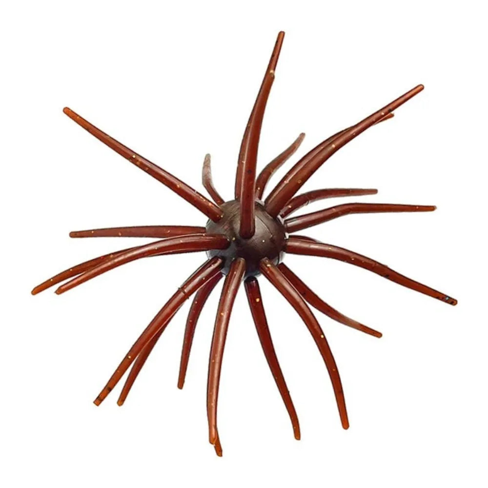 Handmade Urchin Silicone Worm Lure, Freshwater Bass BFS Fishing Lure