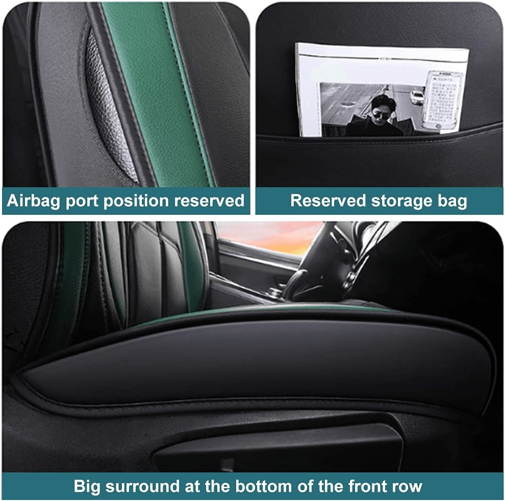Full Leather Car Seat Cushion, All Inclusive Seat Cover, Driver's or Passenger Seat Cover, All Season Universal Pad