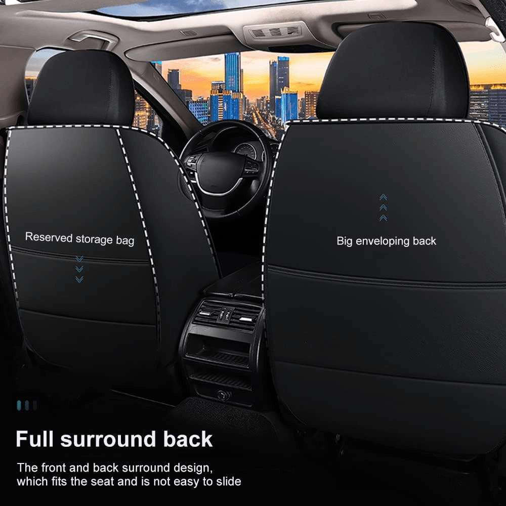 Full Leather Car Seat Cushion, All Inclusive Seat Cover, Driver's or Passenger Seat Cover, All Season Universal Pad