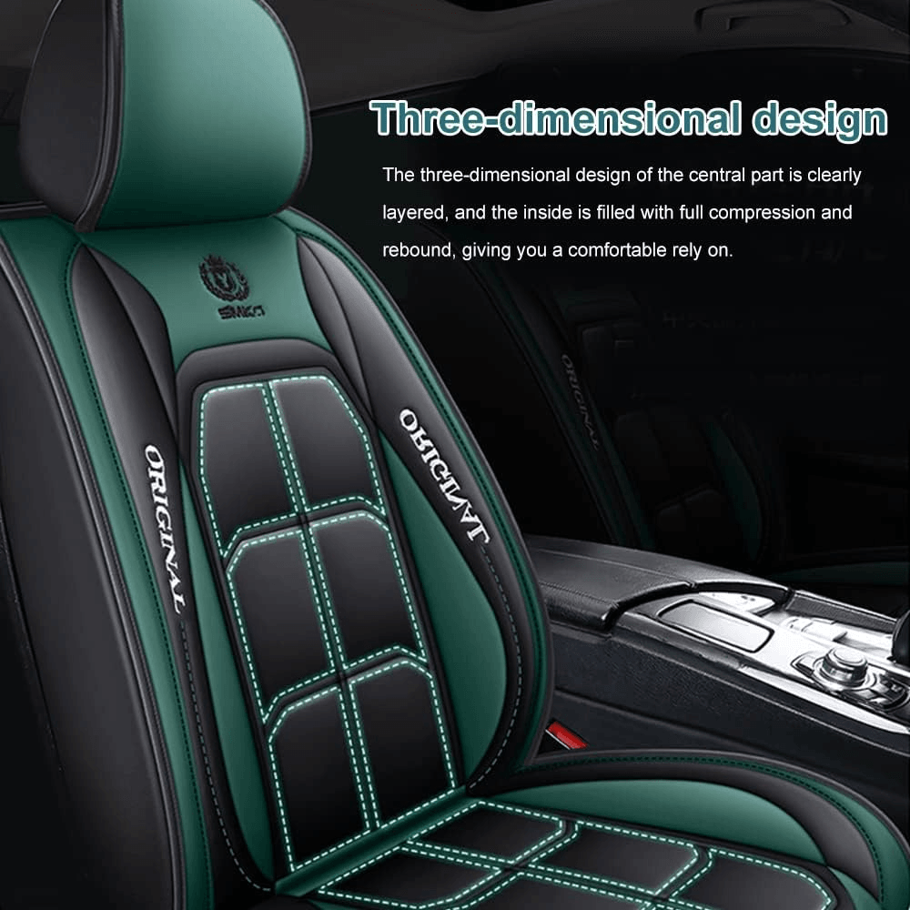 Full Leather Car Seat Cushion, All Inclusive Seat Cover, Driver's or Passenger Seat Cover, All Season Universal Pad