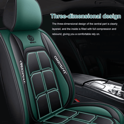 Full Leather Car Seat Cushion, All Inclusive Seat Cover, Driver's or Passenger Seat Cover, All Season Universal Pad