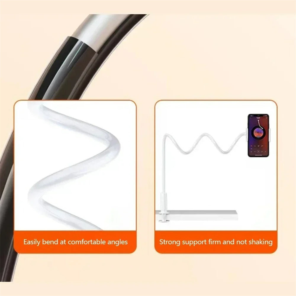 Universal Adjustable Lazy Phone Holder, Flexible Arm Stand, Smartphone Desktop Mount Bracket, Home Bed Clip Holder