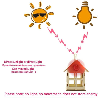 Solar-Powered Twin Blade Windmill Science DIY Kit
