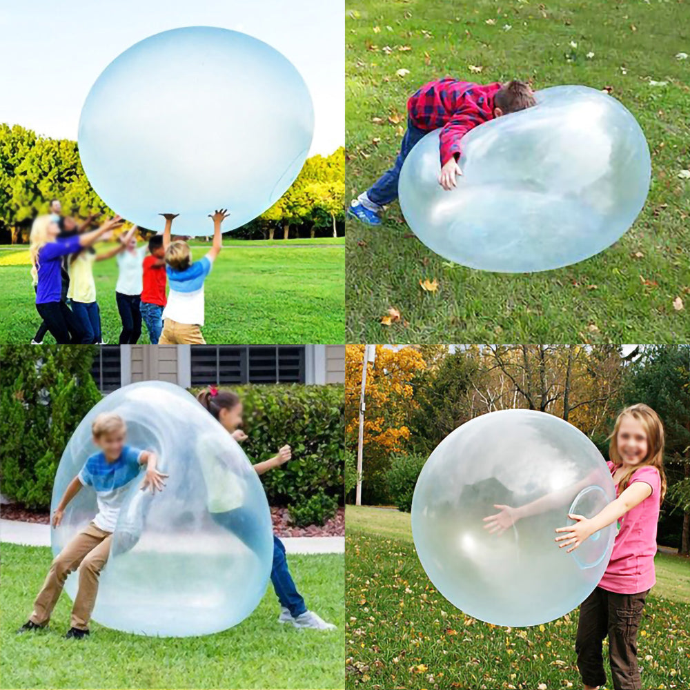 Kids Inflatable Elastic Ball, Blow Up Balloon Toy, Soft Water Filled Bubble Ball for Party Games