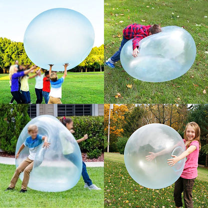 Kids Inflatable Elastic Ball, Blow Up Balloon Toy, Soft Water Filled Bubble Ball for Party Games