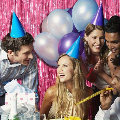 Pink Sparkle Rain Fringe Curtain Backdrop Set (1–3pcs) for Photo Booth & Parties