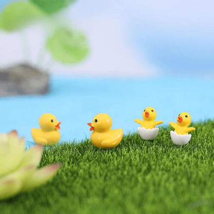 10-Piece Miniature Chick Figurines for Fairy Garden Accessories and Bonsai Decor