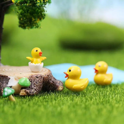 10-Piece Miniature Chick Figurines for Fairy Garden Accessories and Bonsai Decor