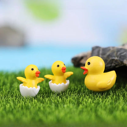 10-Piece Miniature Chick Figurines for Fairy Garden Accessories and Bonsai Decor