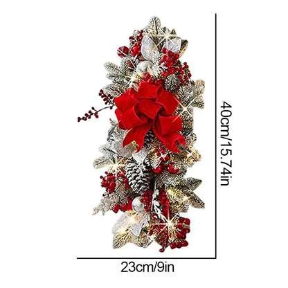 Nordic Christmas Staircase Wreath Hanging Decoration for Festive Home Decor