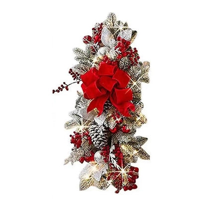 Nordic Christmas Staircase Wreath Hanging Decoration for Festive Home Decor
